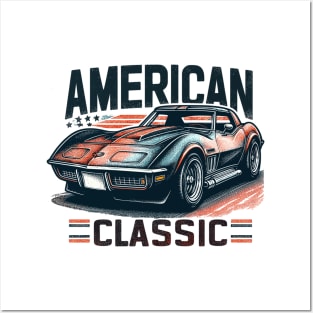 Corvette American classic Posters and Art